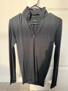 Craft Black Long-Sleeve Quarter-Zip Hoodie